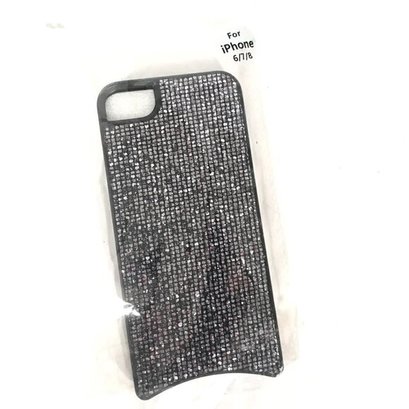Black Crystal Rhinestone iPhone 6 7 8 Case NWT Cover - Picture 1 of 5